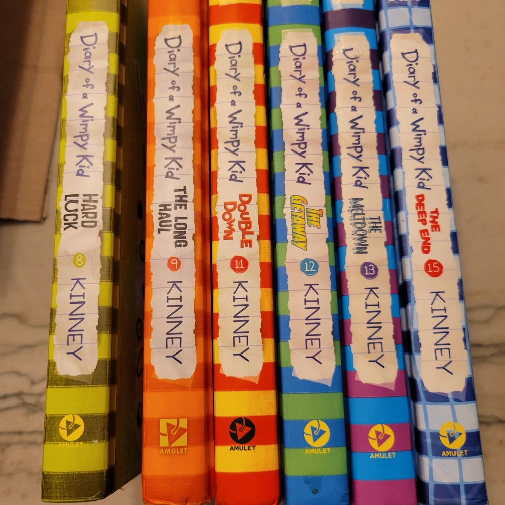 Diary of a Wimpy Kid Book Set 8,9,11,12,13,15 Hardcover